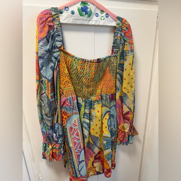 FARM Rio Multi-color Smocked Mini Dress - Picture 5 of 14